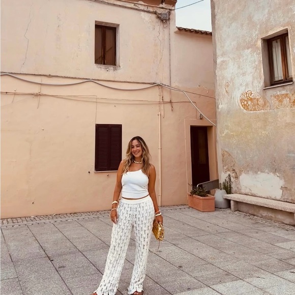Jonathan Simkhai White crochetpants